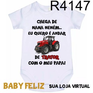 Body Bebê Andar de Trator R4147