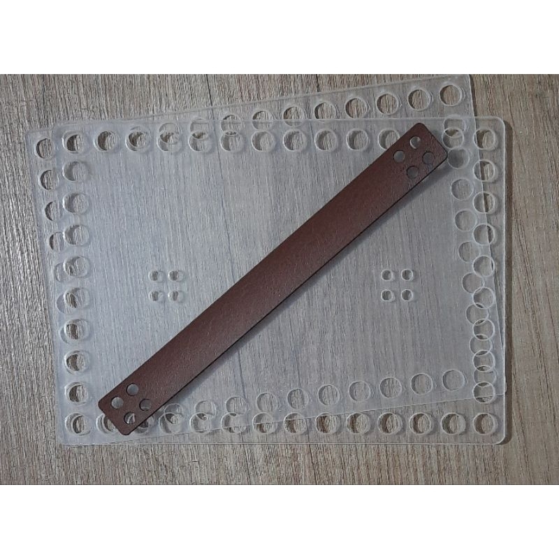kit bases de acrílico 2mm e alça de sintético para farmacinha de crochê (2000000000025)