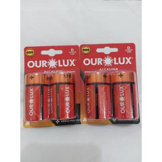 4 Pilhas alcalinas D OUROLUX