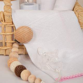 Unidade, Kit 3 ou 6 Fralda de Ombro Estrela Crochê Pc Mabber 30cm x 75cm - Barra de Etamine Para Bordar Ponto Cruz