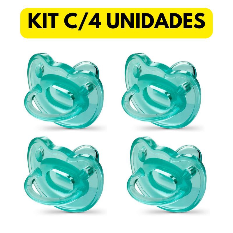 4 Chupetas Pepeta 100% Silicone Tamanho 2