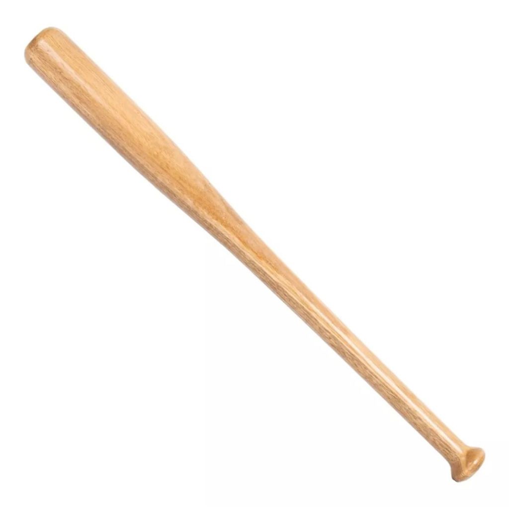 Bastão de Beisebol em Madeira Maciça MDF Taco Profissional de 70cm