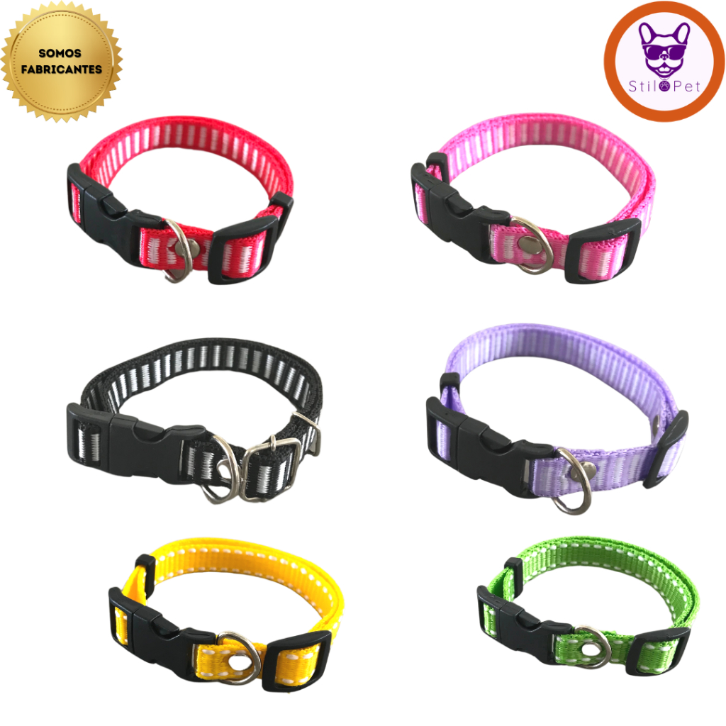 Coleira pet cachorro e gato ajustável e resistente pequeno porte raças pequenas
