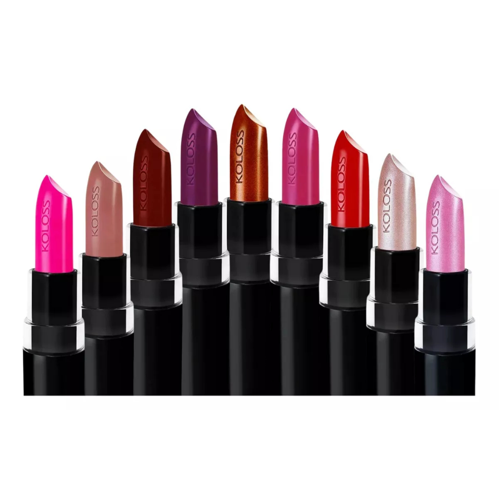 Batom Lipstick Koloss Make Up Alta Pigmentação Confortável Longa Duração Cores Vibrantes em Oferta na Shopee