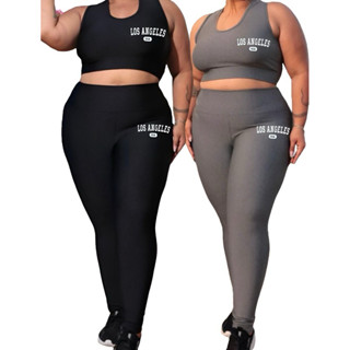 kit top e legging suplex feminino Plus size