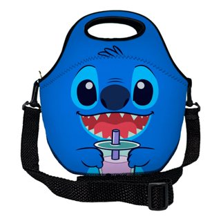 Bolsa Feminina Lancheira Térmica Neoprene Bolsa com Alça Lancheira Feminina - ISOPRENE - Monstrinho Azul