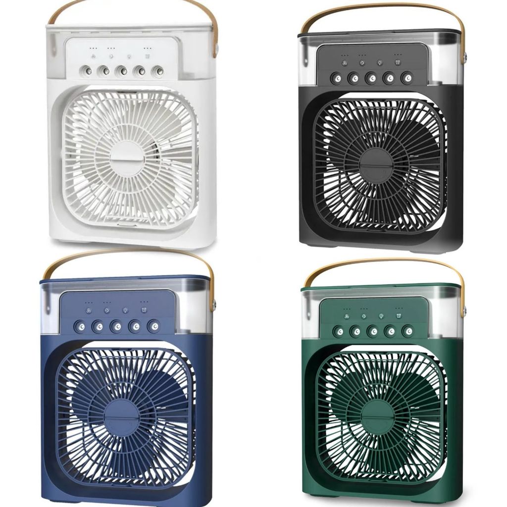 Imagem Ar Condicionado Climatizador Umidificador Ventilador Portátil USB Led Quarto Sala Escritório Mesa Reservatório