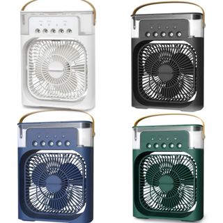 Ar Condicionado Climatizador Umidificador Ventilador Portátil USB Led Quarto Sala Escritório Mesa Reservatório 600ml Alça