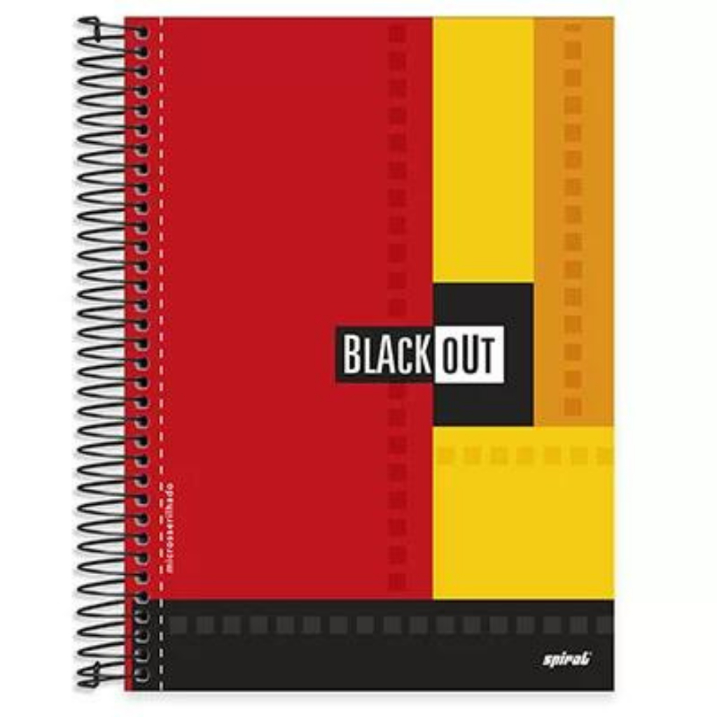 Material Escolar Caderno Cores Preto, Azul 1 Matérias 80folhas