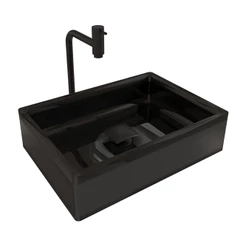 Cuba Torino com Torneira Inox Black e Válvula Click Black