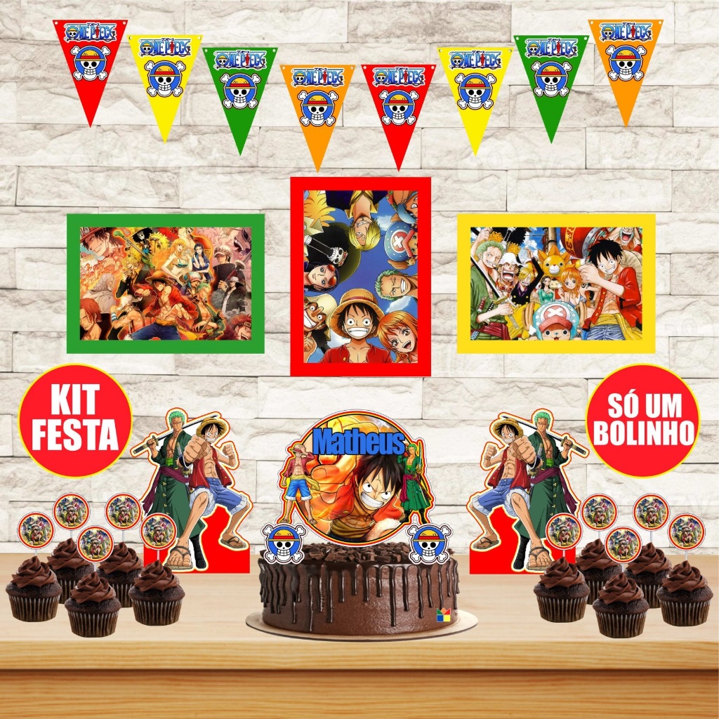 Kit Decorativo One Piece Anime Otaku + Display De Mesa