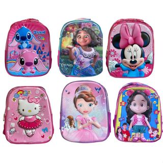Mochila Costas infantil média Menina 3D personagens princesas, Sofia, Stitch, Lol, Frozen,Minnie em Oferta na Shopee