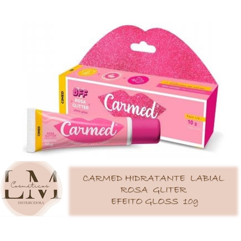 Carmed Hidratante Labial Fini Rosa Glitter 10g em Oferta na Shopee