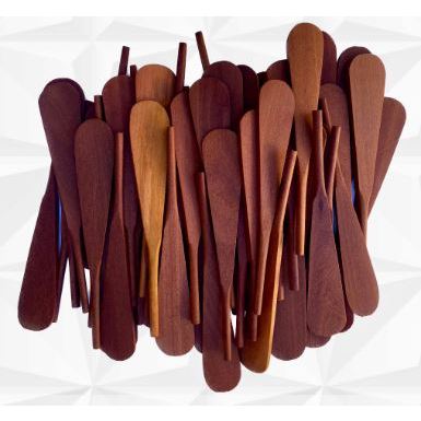 Kit Espátula Para Patê 17cm de Madeira Maciça Pá de Manteiga Geleia Requeijão Depilação Creme Doces Bolos Colher de Pau em Oferta na Shopee