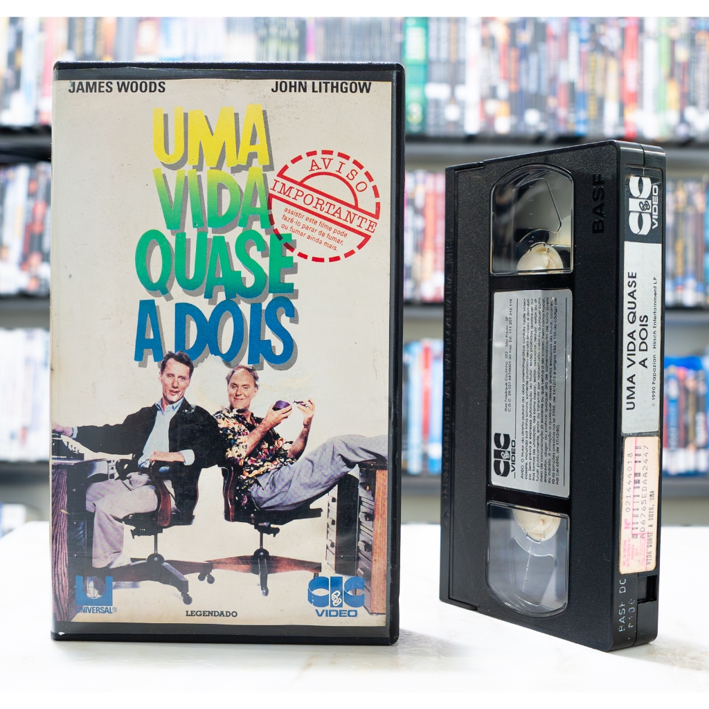VHS Uma Vida Quase a Dois - LEGENDADO - James Woods John Lithgow - Original - Fita de Vídeo Filme - CIC Vídeo