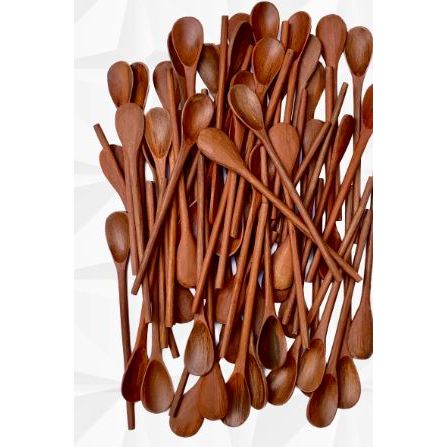 Kit Colher Para Molho 17cm Pequena Colheres de Pau Madeira Artesanal Cozinha Bolos Doces Panela Molho Mingau