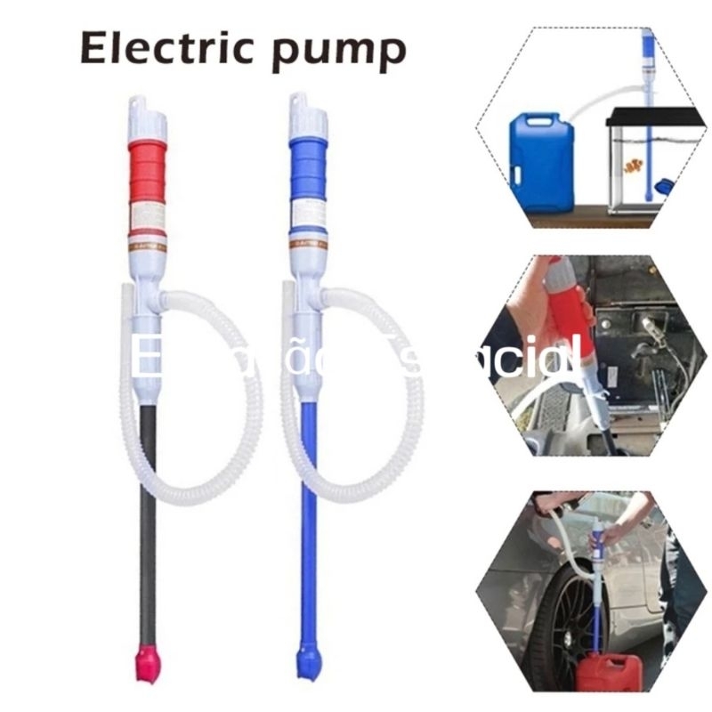 Bomba De Transferência Líquida Elétrica A Óleo Água De Gasolina Portátil  fillor syphon