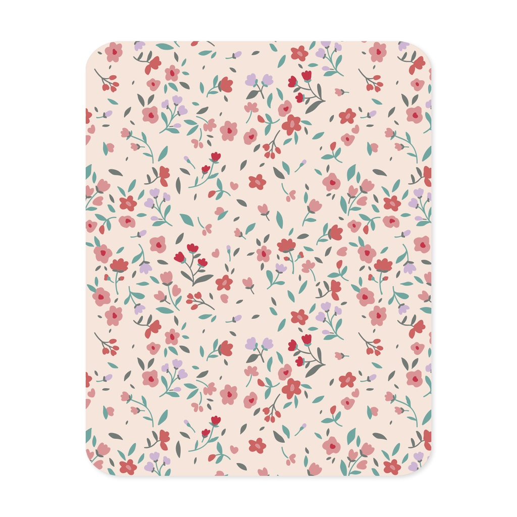 Mouse Pad Retangular Estampado Florido Cor Bege