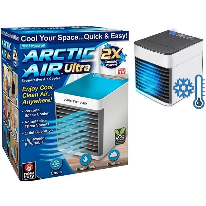 Mini Refrigerador de Ar Portátil Arctic Air Cooler: Climatização e Umidificação com Luz LED USB