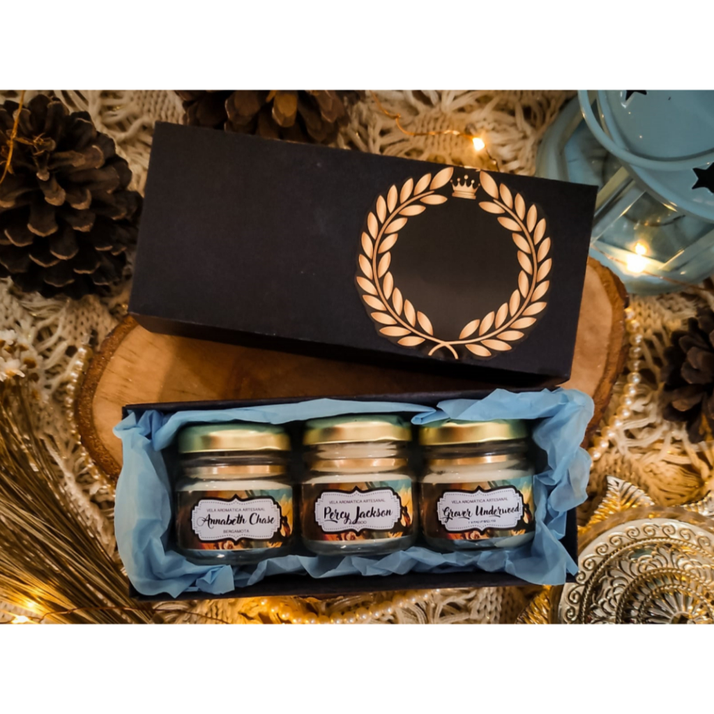 Kit Velas Aromáticas | Percy Jackson | Annabeth Chase | Grover Underwood | Cera Vegetal em Oferta na Shopee