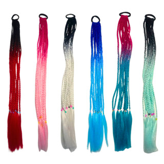 Cabelo Trançado/Rabo De Cavalo/Colorido/ Alta Moda/Envio Imediato/Carnaval