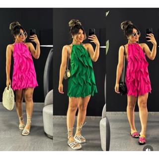 vestido babado