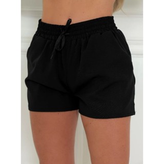Short tactel com elastano feminino, liso, shortinho/bermuda para academia, moda verão, roupa de academia