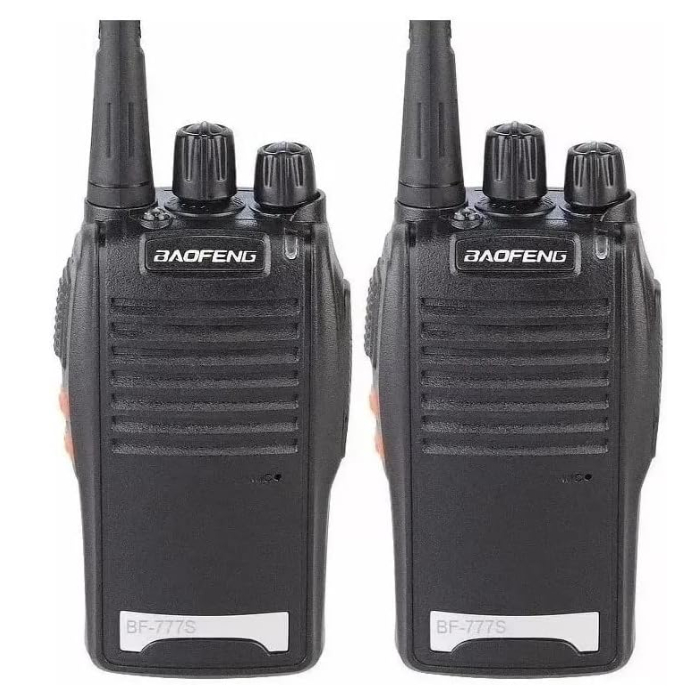 kit 2 rádios comunicador baofeng Alcance 6 Km 16 Canais BF 777S Profissional recarregável rádio segurança em Oferta na Shopee