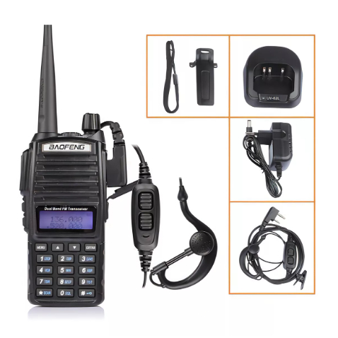 Rádio Comunicador   Uv-82 Dual Band Bateria 2000mah 8w com manual de português