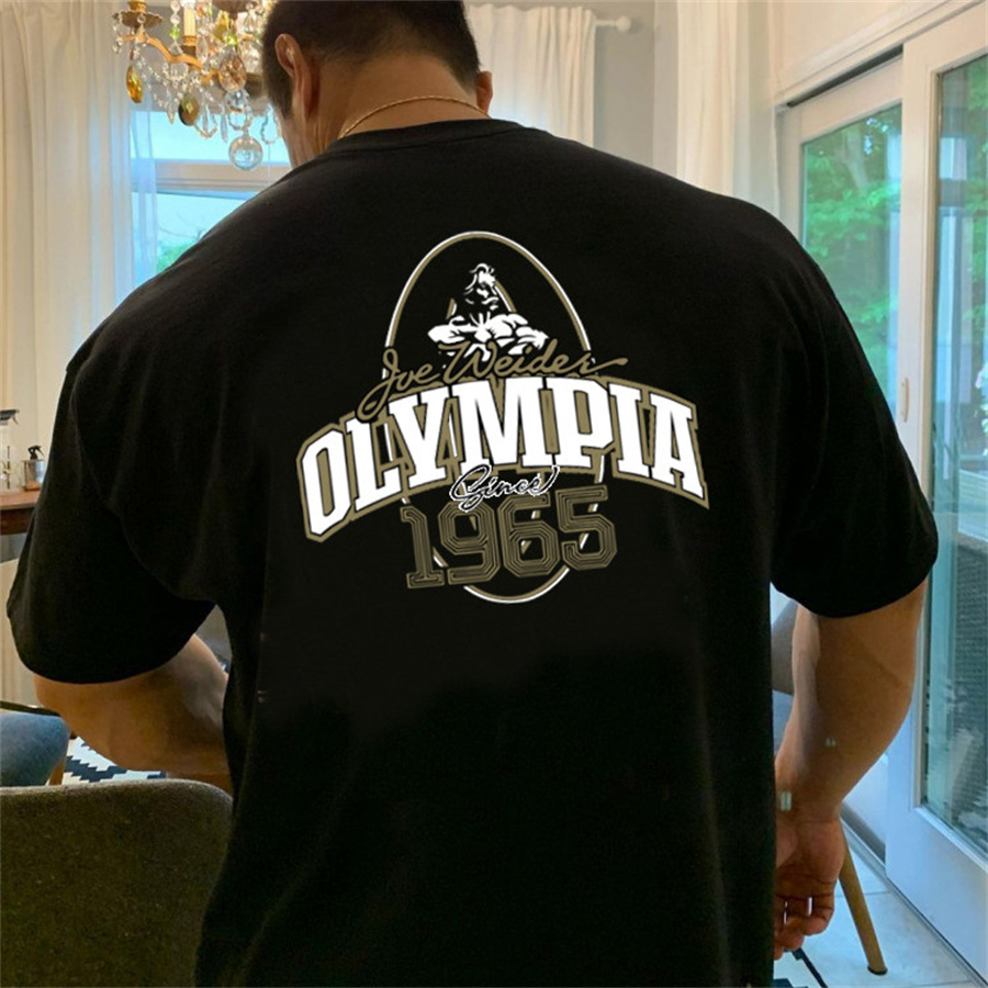 Camiseta Oversized Larga Estampada Olympia Streetwear Camisa Casual Academia Treino