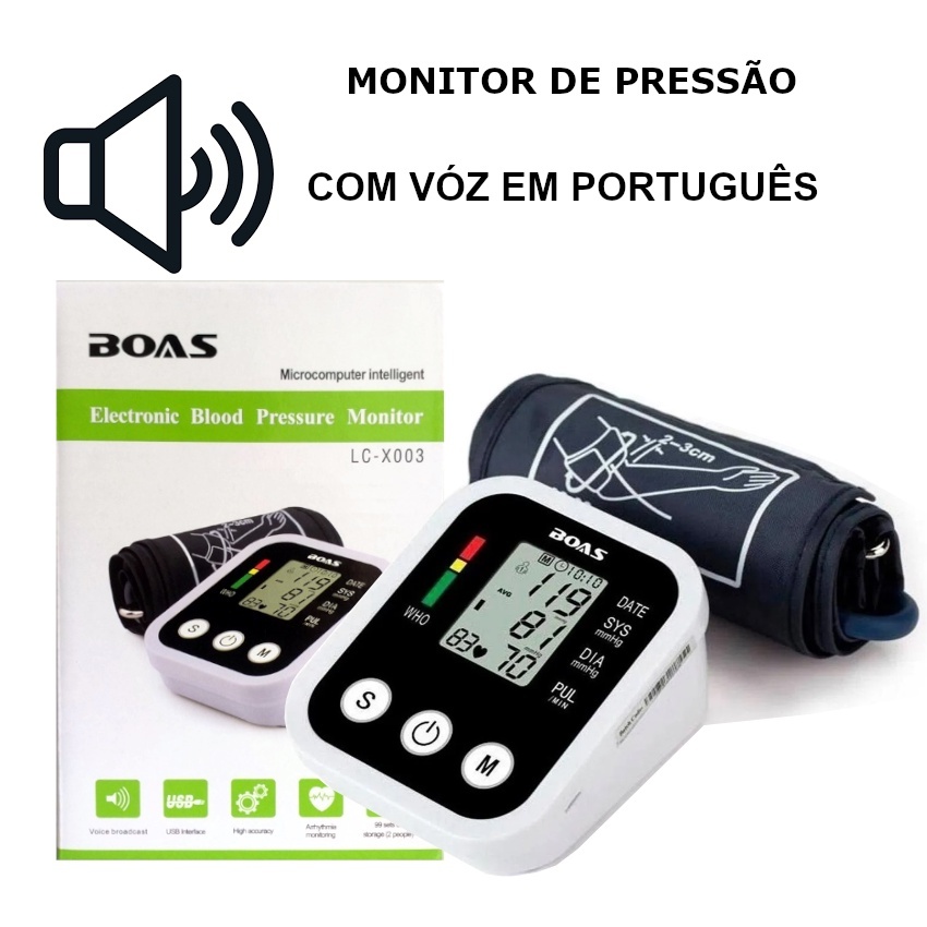 Medidor de Pressão arterial digital com braço superior