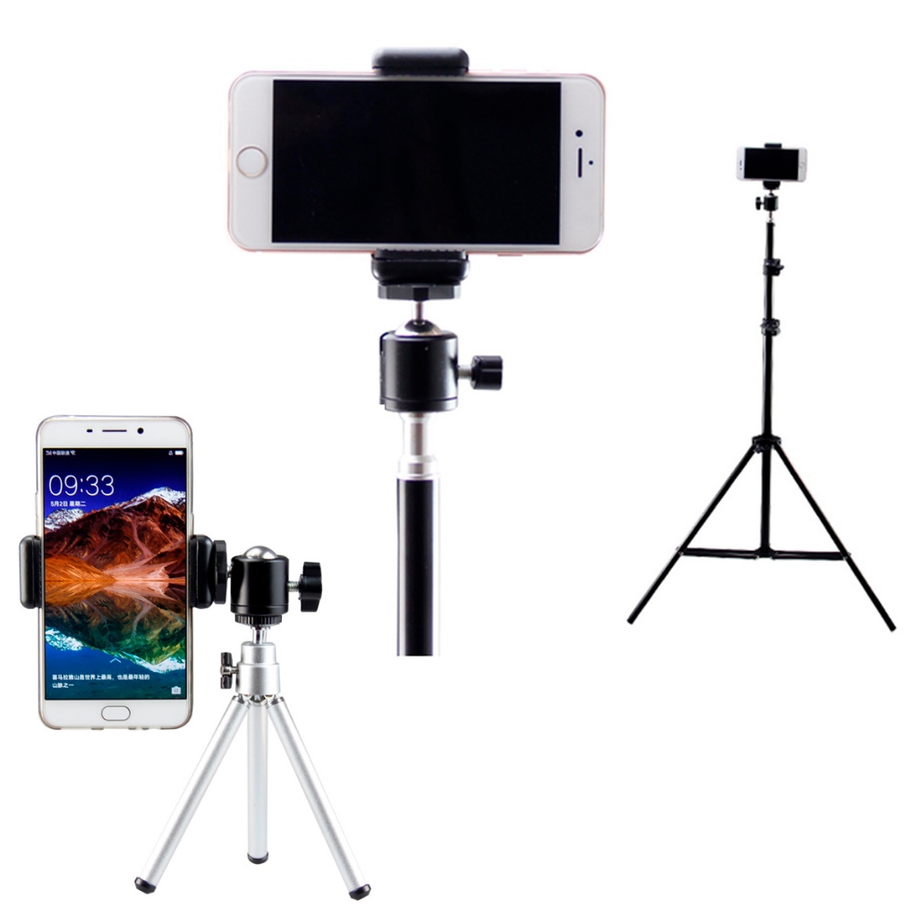 Suporte de celular reforçado para Tripé Ring Light Universal Rosca 1/4