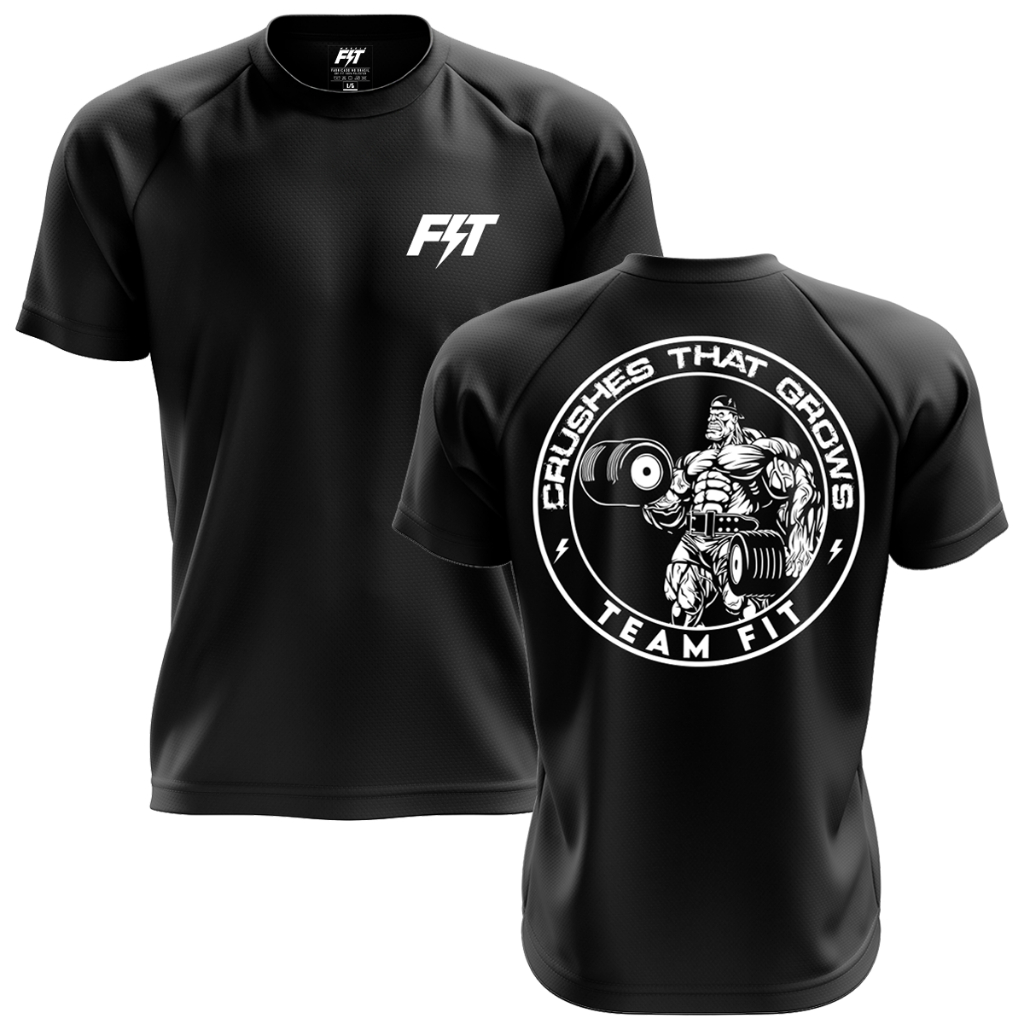 Camiseta Dry Fit Masculina Treino Academia Modelo Crusher Team Fit em Oferta na Shopee
