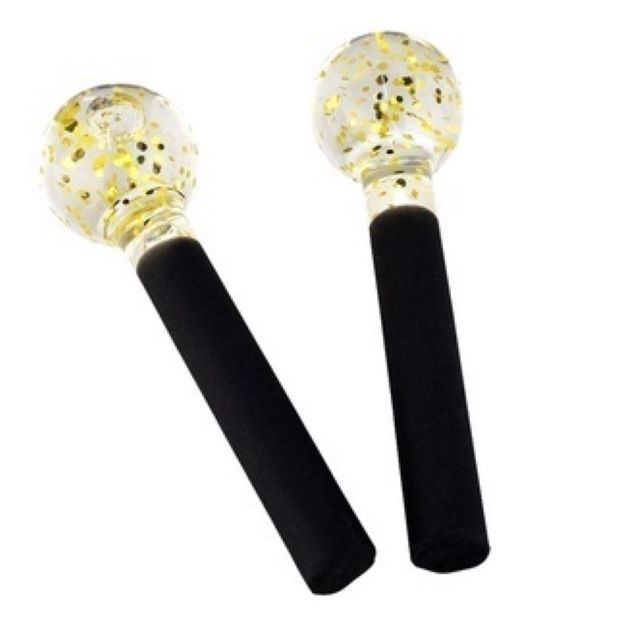 Esferas De Vidro Pequena P Cromoterapia C/ Glitter