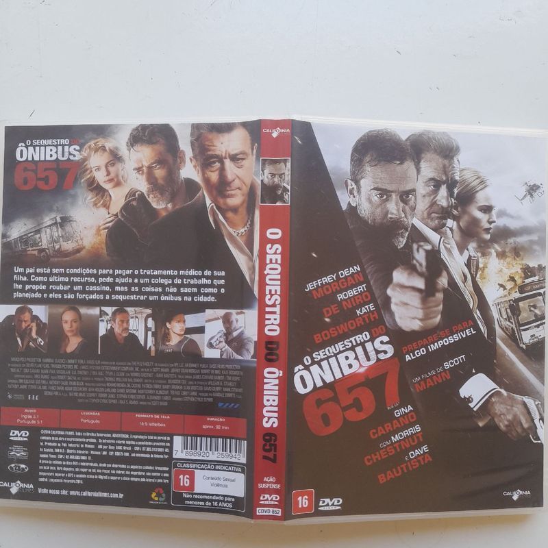 DVD Filme "O sequestro do ônibus 657" Original novo Jeffrey Dean Morgan e Robert De Niro