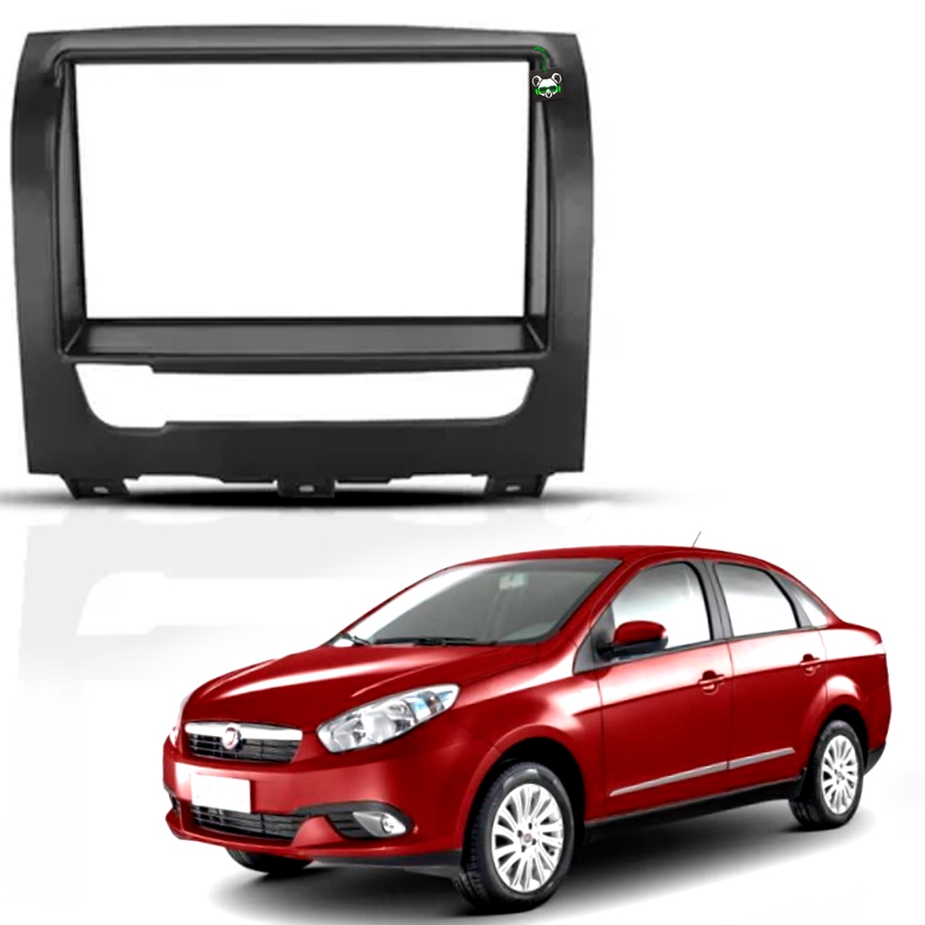 Moldura Painel 2 Din 7 polegadas Siena 2013 2014 2015 a 2017 - Spare Parts and Accessories for Vehicles