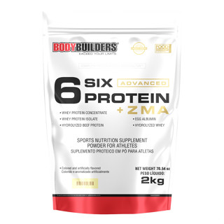 Whey Protein Concentrado 6 Six Protein Advanced 2kg com ZMA para Ganho de Massa e Definição Muscular - Bodybuilders