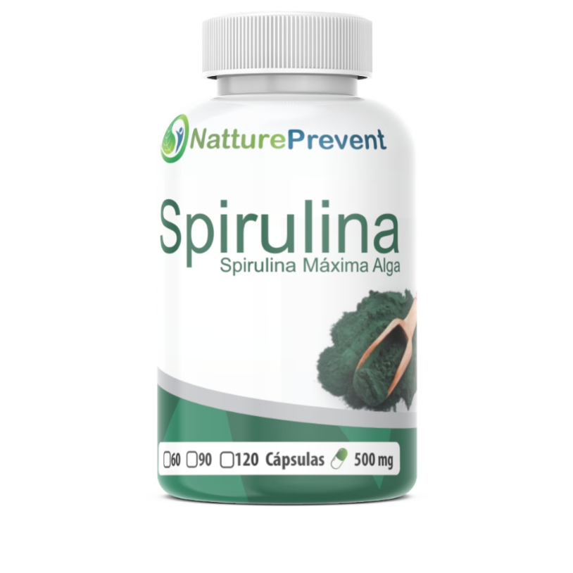 Spirulina 500mg 60 / 90 / 120 Cápsulas - Suplemento Alimentar Natural