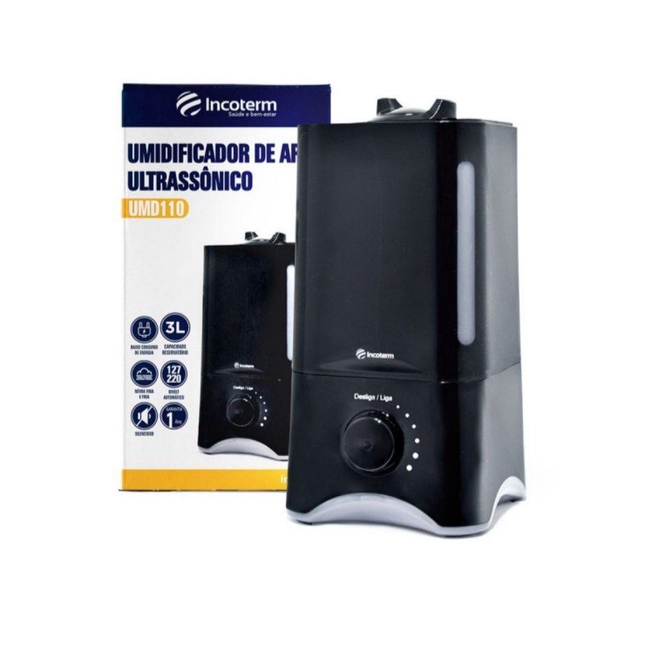 Umidificador De Ar Ultrassônico Umd110 Preto 3L Bivolt