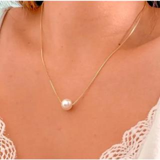 Colar com pingente de Perola Dourado ou prata Colar da moda em Oferta na Shopee