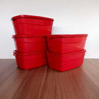 Kit Potes Plásticos Coloridos 5 Peças 2800 ml