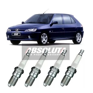 Jogo Velas Ignição  Peugeot 306 1.8 8v E 16V jogo com 4 velas LEIA O ANÚNCIO