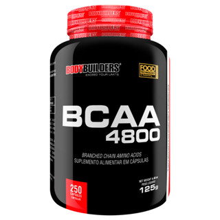 BCAA 4800 Frasco com 250 Cápsulas Com Rápida Absorção Bodybuilders