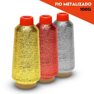 Fio Metalizado - Linha Para Bordar Cores Diversas - Com 100 Gramas - MGX em Oferta na Shopee