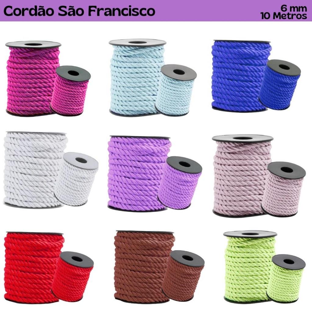 Cordão De São Francisco 6mm - Cores Diversas - UMK em Oferta na Shopee