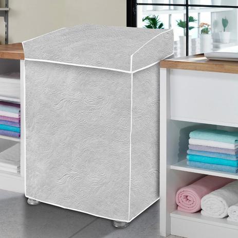 Capa De Máquina de Lavar Cinza M e G Consul Brastemp Colomarq Dako 10kg À 16kg