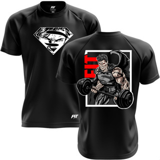 Camiseta Dry Fit Modelo Superman Super Herói Atividade Fisica Treino Lançamento Muscle Fit