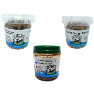 Isca Tripa de Frango Galinha Desidratada 130g Palmarys - ESCOLHA O SABOR