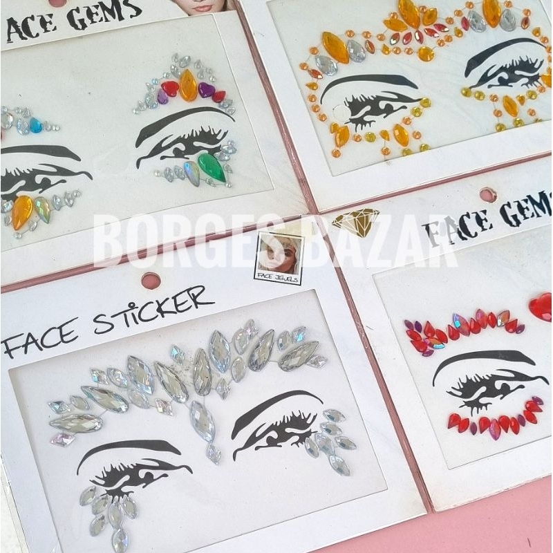 Adesivo facial para festa Face Sticker - ENVIO IMEDIATO