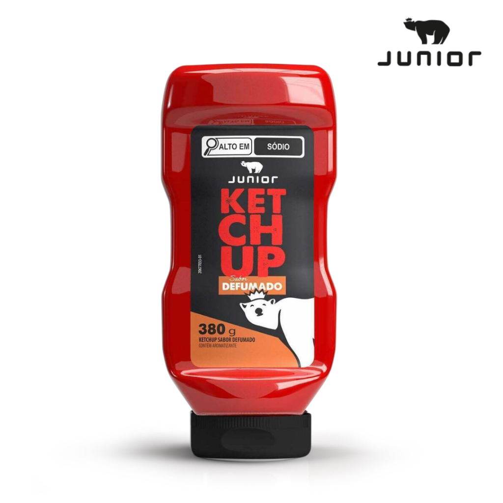 Ketchup Defumado Gourmet Cremoso 380g Junior Frasco Food Service Molho Lanches Fritas Snacks